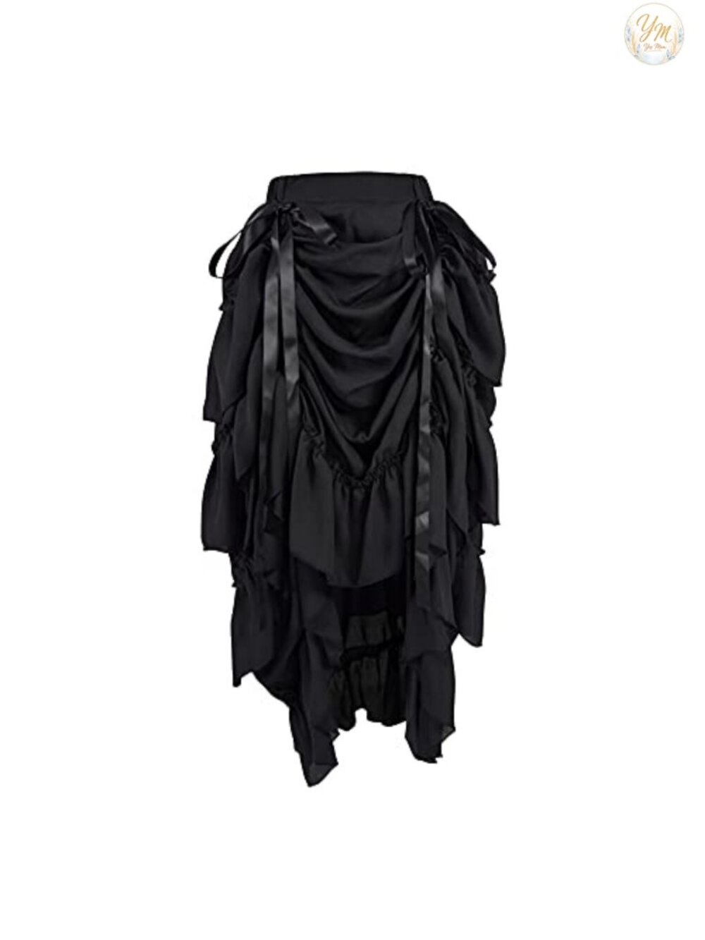 Steampunk Victorian High Low Show Skirt Costume Polyester